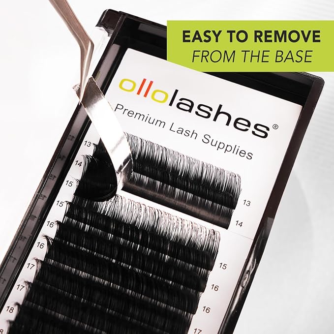 OLLOLASHES Bottom Lash Extension J Curl 0.10mm Mix4-7mm 4mm 5mm 6mm 7mm Black Color Lower Lash Extensions, Professional Supplies for Lash Techs (Bottom-J-0.10, 4-7mm)