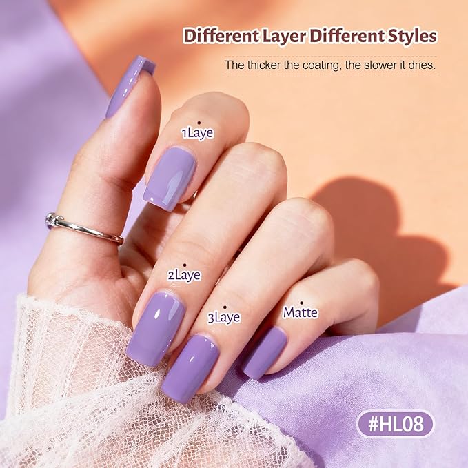 OpenLive Fall Maple Leaf Nail Polish Set -12 Colors Orange Purple Yellow Nude Pink Nail Polish Set With Base Coat and Top Coat Quick Dry Long Lasting Color Nail Polish for Holiday Gift Giving