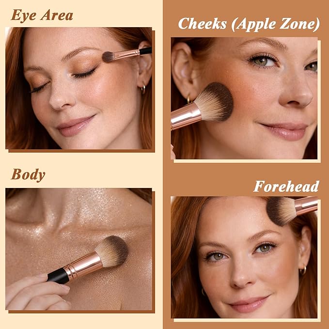 UCANBE Baked Luminous Bronzer Skin Enhancer, Buildable Powder Bronzer, 2-in-1 Highlight and Contour, Ultra-Fine Smooth Formula, Long-Lasting Natural Sunkissed Glow - 03 Rich Cocoa (Deep Bronze)