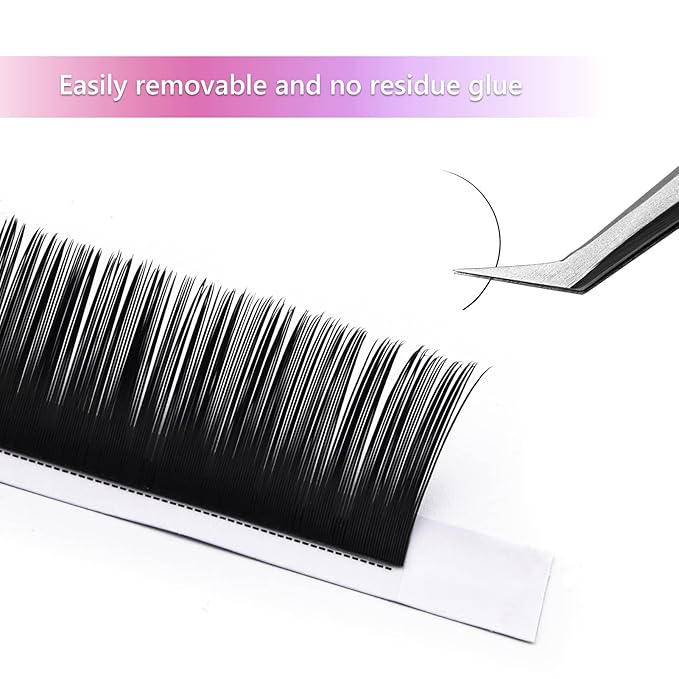 Individual Eyelash Extensions 0.15 D Curl 8-14mm Cassic Lash Extensions Mixed Tray Silk Single Lashes Extension Supplies (0.15-D, 8-14mm)