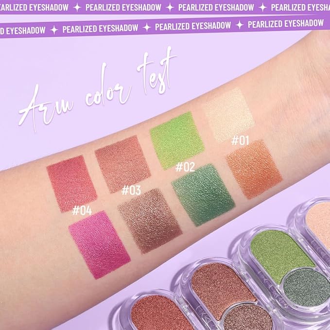Shimmer Metallic Eyeshadow Palette – Copper Rose & Magenta Pink, High Pigment Long-Lasting Blendable Glitter Eye Shadow for Daily Makeup, Soft Glam, Date Looks & Romantic Pink Rose Eye Makeup