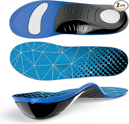 Plantar Fasciitis Arch Support Insoles - Welnove Heavy Duty High Arch Inserts Standing All Day, Fatigue Reduce - Orthotic Cushion for Foot Pain, Flat Feet, Heel Spurs, Man & Women, Fit Most Shoes (S)