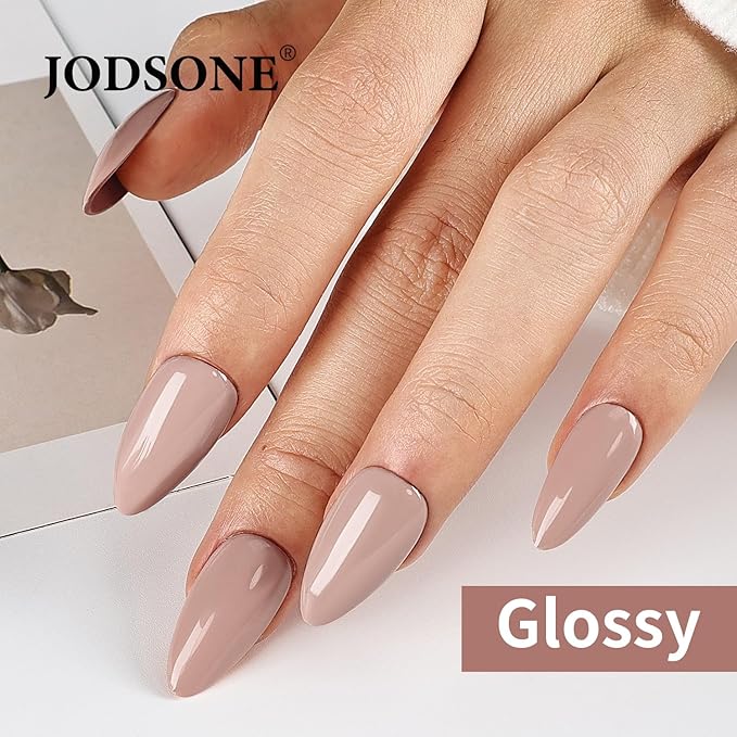 JODSONE Chocolate Milk Gel Nail Polish 10ml Soak Off LED Nail Polish Nude Brown Nail Color Salon Quality Vegan & Cruelty-Free Low Odor Need U V Lamp Curing