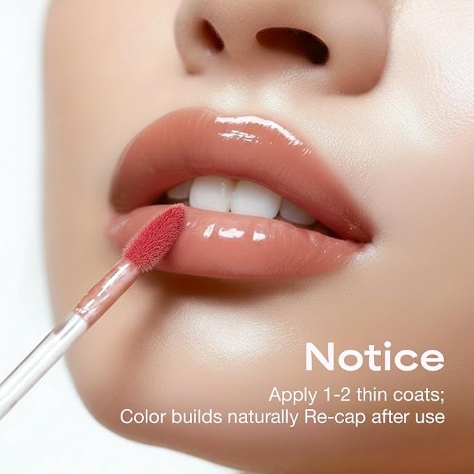 INGA Water Glow Lip Tint | Hydrating, Glossy Korean Lip Tint with Sheer Color & Glass-Like Shine | Long-Lasting, Non-Sticky Korean Lip Stain (LAKE)