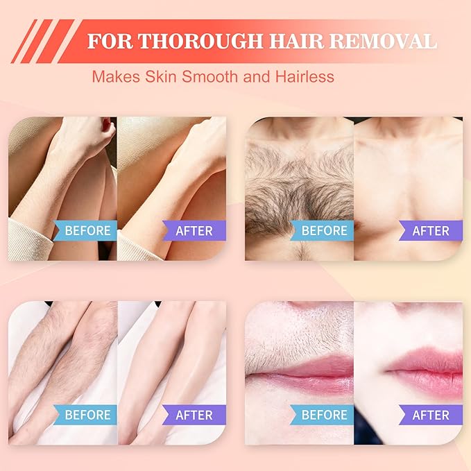 Wax Strips for Hair Removal, Facial & Body Waxing Kit for Women, Hypoallergenic Cold Wax for Face & Sensitive Skin, No-Heat for Bikini, Arms & Legs