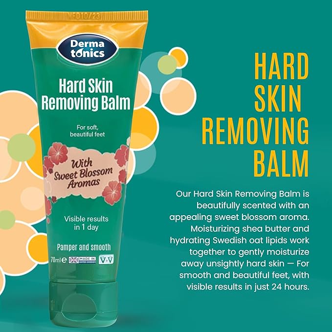 Dermatonics 10% Urea Callus Removing Cream – Removes Hard Skin, Moisturizes and Rehydrates Racked, Rough, Dead and Dry Skin – for Feet, Elbows, and Hands, 2.37 fl oz. Tube, 3 Pack