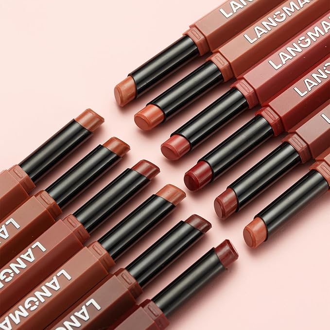 Jolilab 3Pcs Velvet Matte Lipstick Nude Matte Soft Dark Color Stick High Pigmented Long-Lasting Waterproof Lip Stick Lip Balm Beauty Cosmetics Gift for Women(Curated #1+6+8)