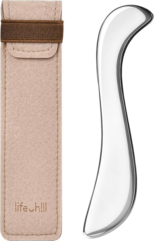 lifechill Stainless Steel Gua Sha Tools for Whole Body, Heavy-Duty Metal Muscle Scraper Tool for Pain Relief Deep Tissue, FSA Eligible Items, Fascia Massage Tools for Soft Tissue Therapy