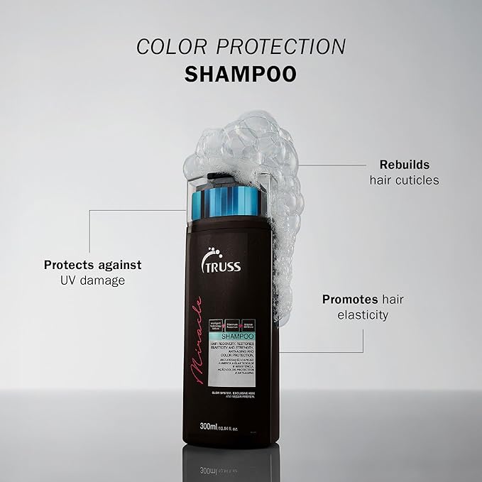 TRUSS Miracle Hair Shampoo - Anti-Aging & Color Protection Hair Shampoo for Women & Men - Formulated with Keratin & Vitamin E to Help Restore Elasticity & Shine (10.14 oz)