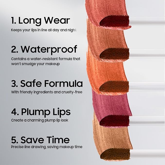 Lip Stain Peel Off Lip Liner - Long Lasting Comfortable Vivid Color Peel Lip Stain Smudge Proof Finish, Create A Charming Vibrant Lip Color Makeup For All Skin Types with All-Day (#01 Nude)