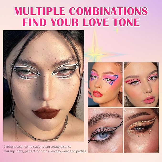 Red Matte Liquid Eyeliner Pen, Waterproof Smudge Proof Eye Liner Pencil, Brown Liquid Liner for Face Body Paint, Long Lasting & Quick Dry Bright Colorful Eyeliner Pen Eye Makeup #10