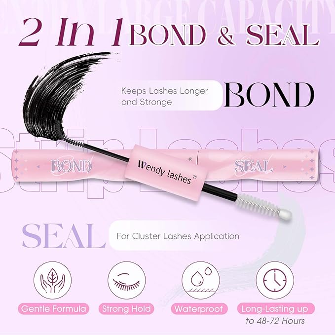 Lash Clusters Kit 30D+40D+60D+80D Wispy Individual Lashes Kit D-Curly Volume Lash Extensions 10-18mm Natural DIY Cluster Lashes Kit for Beginners