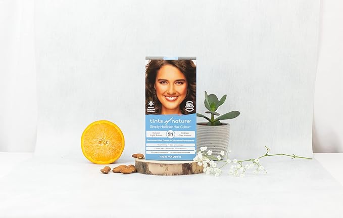 Tints of Nature 5N Natural Light Brown Permanent Hair Dye, Nourishes Hair & Covers Greys, Ammonia-Free, 4.4 fl oz