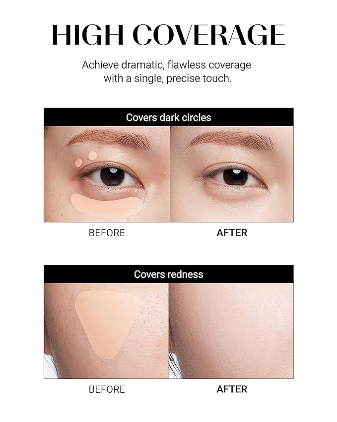 THESAEM Cover Perfection Tip Concealer 3-Pack Set - 1, 1.5, 2 Bundle - High Coverage Long Lasting Concealer Kit - Korean Makeup for Dark Circles, Blemishes & Multi-Tone Matching, 0.2 fl.oz. each