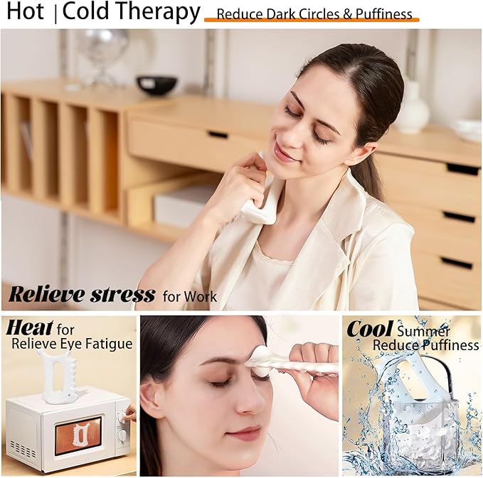 Aurift Ceramic 6‑in‑1 Gua Sha Tool for Face & Body, Jawline Sculpting, Double Chin Reduction, Lymphatic Drainage, Trigger Point Manual Massage Tool, Self-Care Gift Box for Women, White