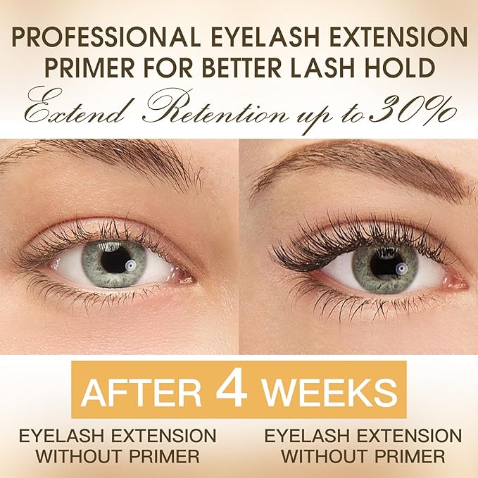 Miuffue Lash Primer for Eyelash Extensions, Pre-Treatment for Eyelash Extensions, Remove Oils & Proteins, Increase Adhesive Bonding Power Retention, Professional Use,0.5fl. oz (15ml)