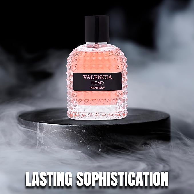 A CENTER Valencia UOMO Fantasy Women Perfume - Spicy & Woody Fragrance - Top Notes of Sweet Red Apple, Cardamom & Calabrian Bergamot - Base Scent of Warm Tobacco Leaf, Patchouli & Vetiver