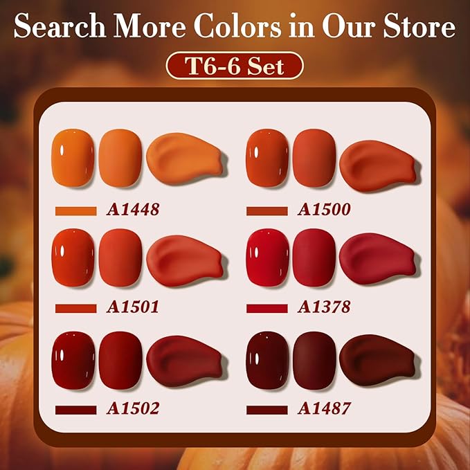 Double Rhythm 0.5 Oz Gel Nail Polish Neutral Natural Same Color Same Bottle Translucent Light Milky Pastel 15ML Manicure French Design Art DIY at Home (Red Orange-A1501)