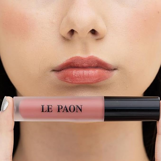 LePaon Cosmetics Pout Cloud Lipgloss – Long-wear, Transfer-Proof Matte Lipstick with High Pigment Payoff – Infused with Vitamin E for Extended Hydration (Pinkshine)