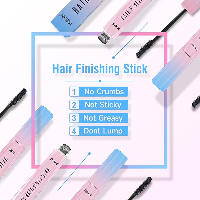 SUOFEIYA Hair Finishing Stick, Flyaway Feel Stick Hair, Small Broken Hairs Finishing Cream, Non-Greasy and Non-Sticky (2 Pack)