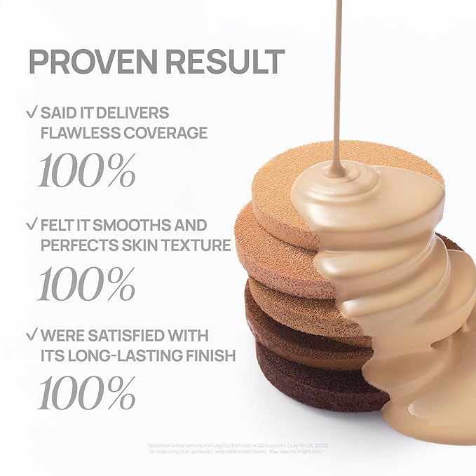 BANILA CO Covericious Ultimate Cover Cushion | Up to 100HR Long-Wear Foundation | 20 Shades for All Skin Tones | Matte & Lightweight Finish | Korean Cushion Foundation (14g / 0.49 oz), 28W CARAMEL