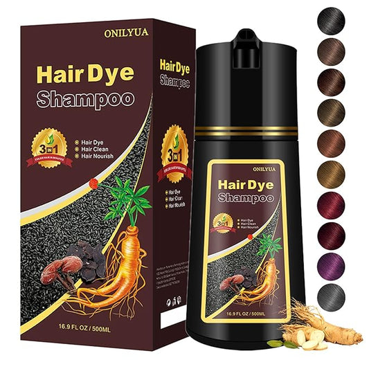 Agthyuve Wine Red Hair Dye for Men and Women, Hair Color Shampoo For Home Use, 16.9 Fl Oz Shampoo Para Canas (Wine Red)