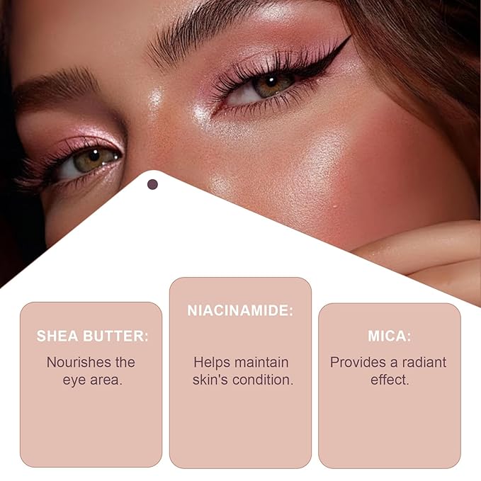 Eyeshadow Stick, Perfect Color Duo-Shadow Liner 2-in-1 Eyeliner & Eye Shadow Stick, Easily Blendable & Buildable, Waterproof, Creamy Easy-Glide, For Effortless Smoky Or Natural Eye Makeup(01+03)
