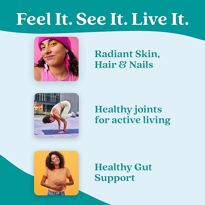 Further Food Vanilla Collagen Peptides Powder, 12 Stick Packs – 100% Grass-Fed, Hydrolyzed Type 1 & 3, 20g of Collagen per Serving, Supports Skin, Hair, Nails & Joints, 8.89 Oz