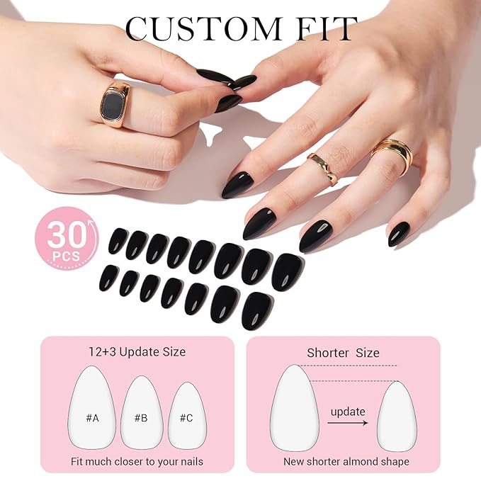 GLAMERMAID Blue Press On Nails Short Almond, Purple Galaxy Shrimmer Handmade Soft Jelly Gel Fake Nails, Glitter Polarized Round Oval Stick Glue on Nails Kit for Women, Reusable Acrylic False Nail Set