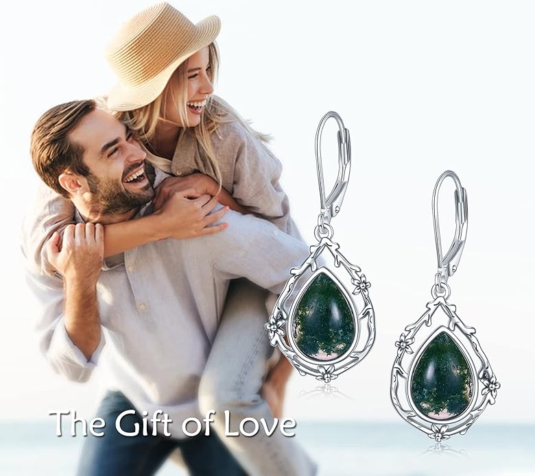 POPLYKE Celtic Filigree Teardrop Drop Dangle Earrings Sterling Silver Leverback Earrings Jewelry for Women