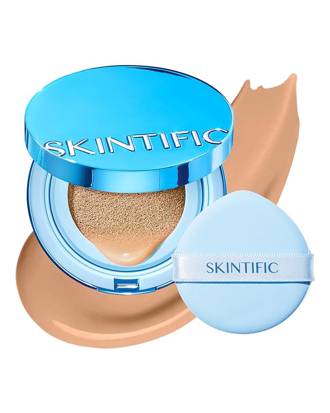 Velvet Matte Cushion Foundation Blue #04 Beige| Full Coverage,12H Oil Control,Ideal for Oily & Combination Skin,Waterproof,Long-Lasting, Lightweight, Hydrating,Transfer-Proof
