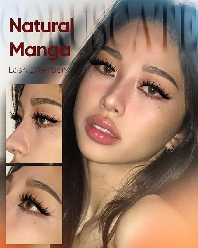 CORUSCATE Lash Clusters Manga Eyelash Cluster Fairy Lashes Spikes Cluster Eyelash Extensions 3D Wispy Lashes Clusters with Spikes Anime Individual Lash Extension 10-16mm DIY Mink Style