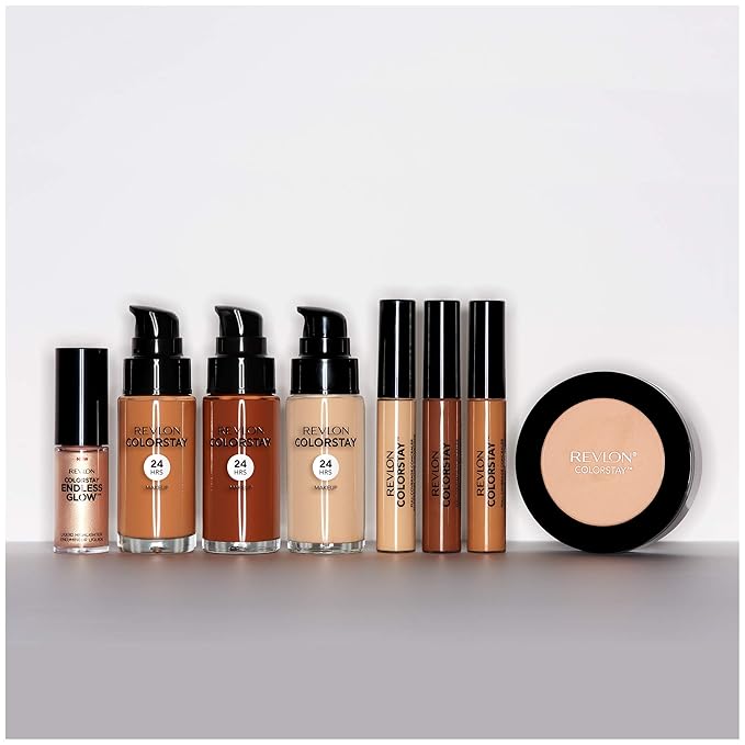 Revlon Powder Foundation, ColorStay Face Makeup, Longwearing, Oil Free-Fragrance Free, Noncomedogenic, Cappuccino (410)