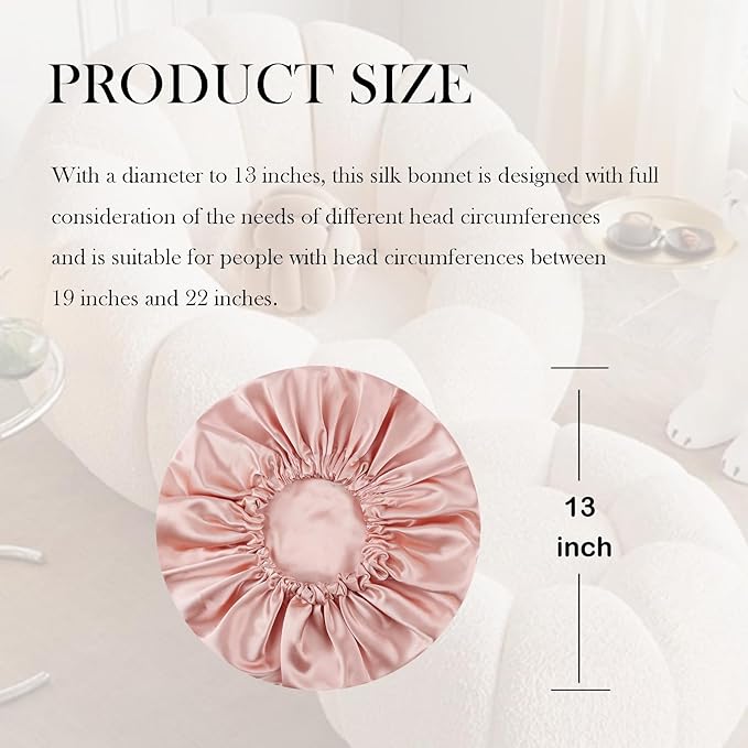 Satin Bonnet Double Layer Silk Bonnet for Sleeping Women Hair Care for Natural Curly