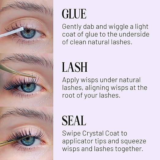 Lilac St - Lock-It-Bond (Clear) - Beginner Lash Cluster Glue - Brush Tip Applicator - Strong Hold & Easy Removal - Waterproof - Sensitive Eyes Safe - Cruelty Free, Vegan, Women Founded - 0.16 fl oz