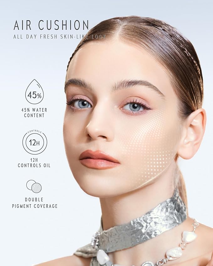TIMELESS LUMINA MATTE PERFECTION CUSHION | Full Coverage, Weightless, Skin fit, Velvety Matte Finish, Oil-Control Waterproof Foundation, Sweatproof Flawless BB Cream CC (01 CREME)