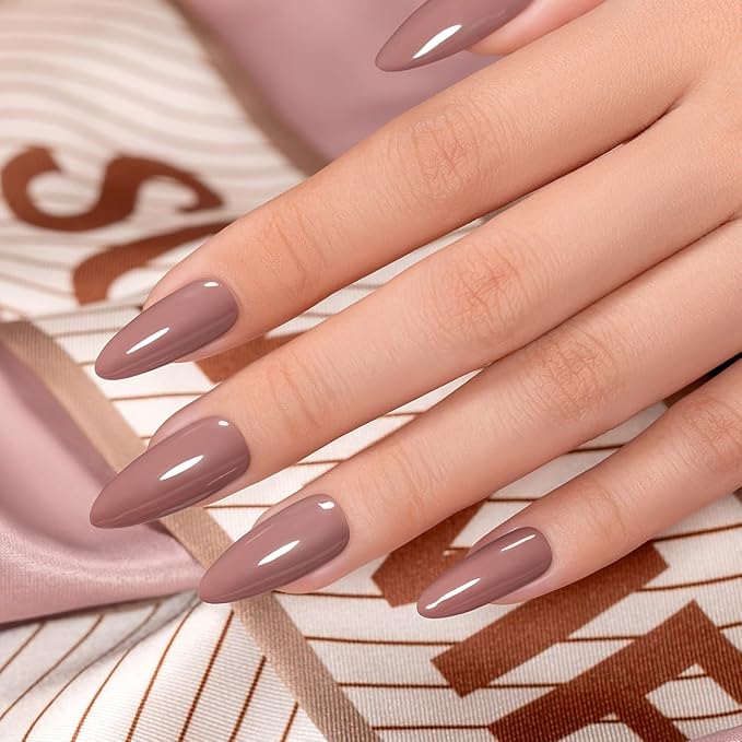 RARJSM Gel Nail Polish Opaque Rose Brown Skin Tone Milky Gel Nail Polish 15ml 1 Piece Neutral Color Soak Off UV LED Cured Nail GelPolish for Fall Winter Nail Art French Manicure Salon DIY Home