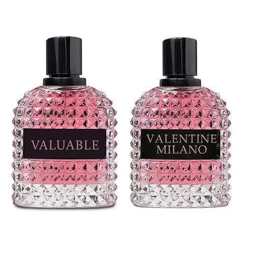 AFLUXE Women's Perfume Combo Set Milano Women&Valuable Women Floral Fruity Fragrance Eau De Parfum Elegant 100ml Bottle Natural Spray Each for Daily Used