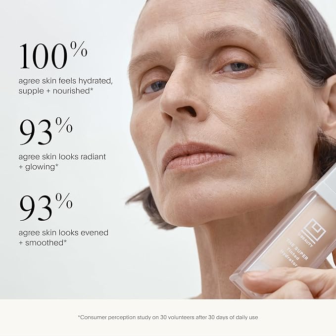 U Beauty The Super Tinted Hydrator Hyaluronic Acid Moisturizing Cream - Mega-Dose Skin Hydrator for Supple, Smooth, and Softer-Looking Skin For Up To 48 Hours - Shade 7-1.0 oz