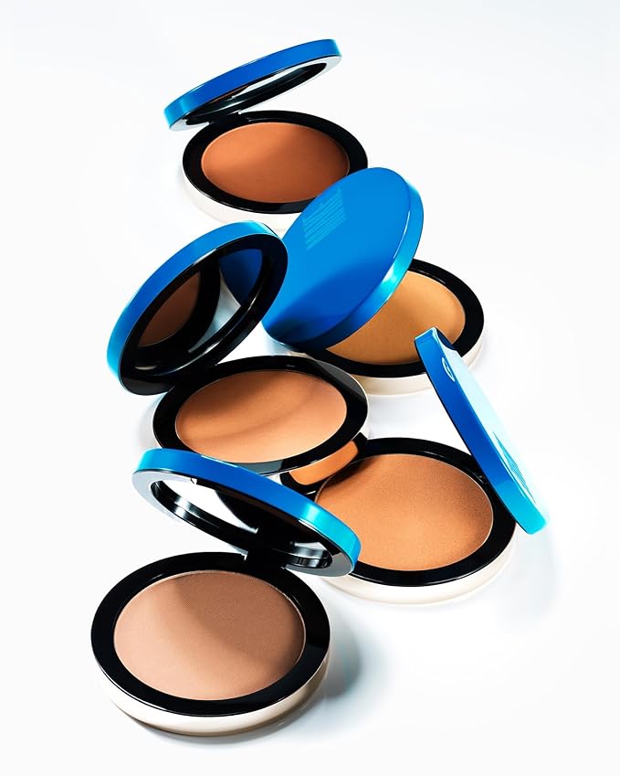 MAKE Beauty Skin Mimetic Microsuede Bronzer Powder - Matte Bronzing Powder Contour, Buildable Formula, Non Comedogenic, Long Lasting Color. Shade - Full Moon, for Fair Skin