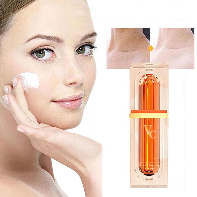 Japanese Vitamin C Makeup Tone Up Cream,Korean Moisturizing Tone-Up Cream,Long-Lasting Hydrating For All Skin Type Face Serum (2pcs)