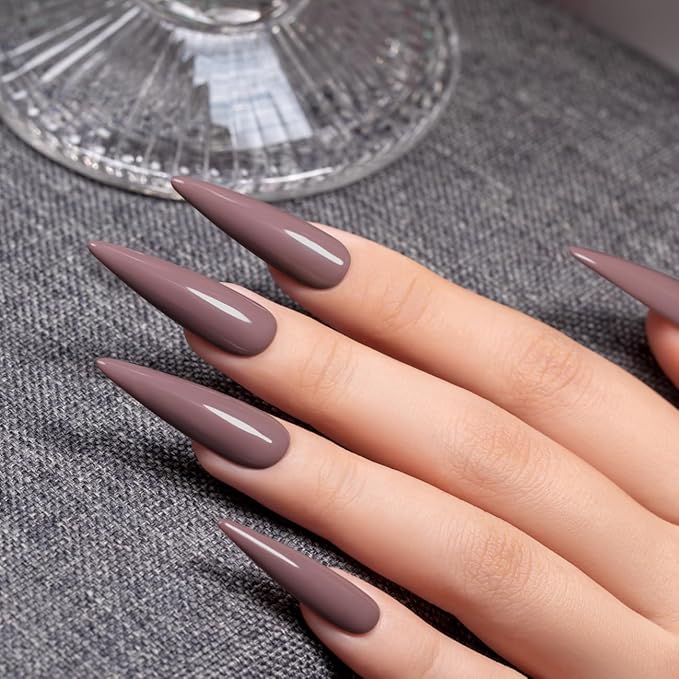 RARJSM Opaque Gel Nail Polish Gray Mavue Skin Tone Milky Dark Purple Gel Nail Polish 15ml 1 Piece Neutral Soak Off UV LED Cured Nail GelPolish for Fall Winter Nail Art French Manicure