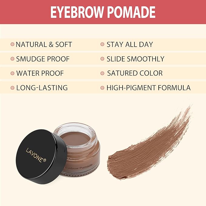 LAVONE Hair-Like Eyebrow Pen Makeup kit, Eyebrow Pencils for Women with Waterproof Microblading Eyebrow Pencil, Eyebrow Pomade, Eyeliner and Eyebrow Brush, Create Full, Natural Brows, Auburn