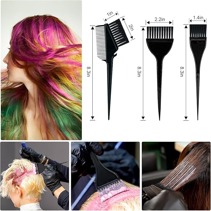 Xarchy 12 Pcs Professional Hair Bleach Kit Hair Coloring Products with Hair Dye Brush, Hair Color Bowl, Earmuffs, Hair Clips for Salon Hair Dye, Hair Color at Home, Hair Bleaching