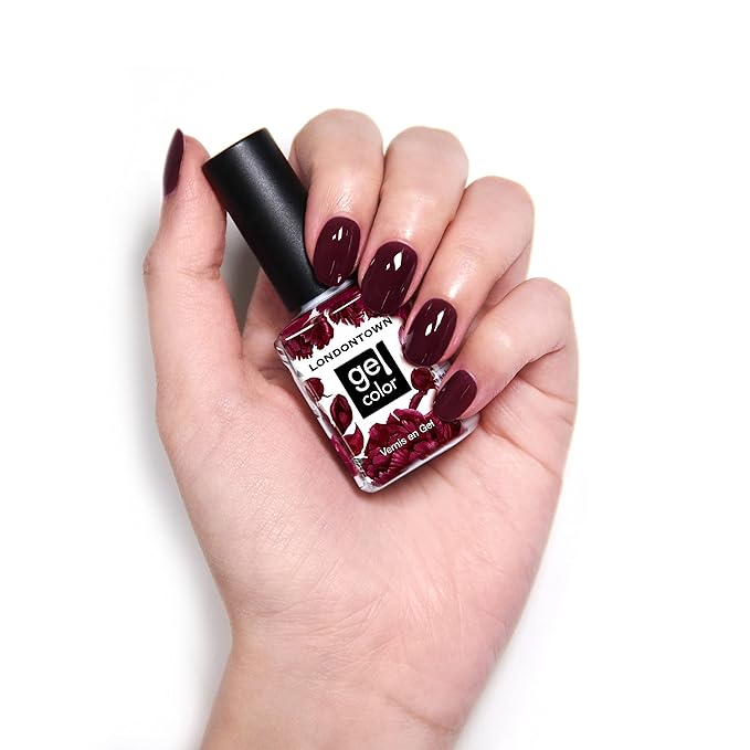 LONDONTOWN UV/LED Gel Nail Polish - Long Lasting, Chip Resistant High Shine Color - Glossy Deep Purple, Bell in Time, 12ml/.40fl oz