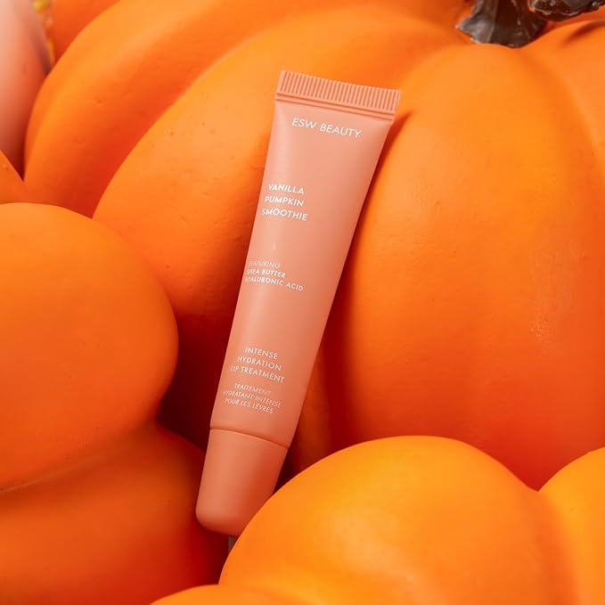 ESW Beauty Vanilla Pumpkin Smoothie Lip Treatment – Cozy Vanilla & Pumpkin Spice with Shea Butter & Vitamin E for Deep Hydration & Nourished Lips