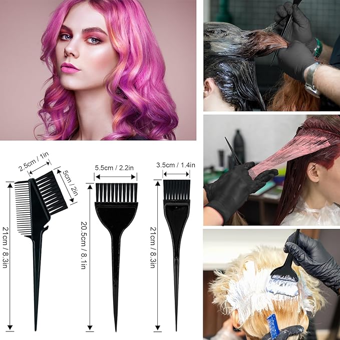 Svjetiq 21Pcs Hair Dye Kit Professional Hair Coloring Products with Hair Dye Brush, 350ml Hair Color Bowl, Hair Clips, Applicator, Earcover for Salon Bleaching & Hair Coloring at Home