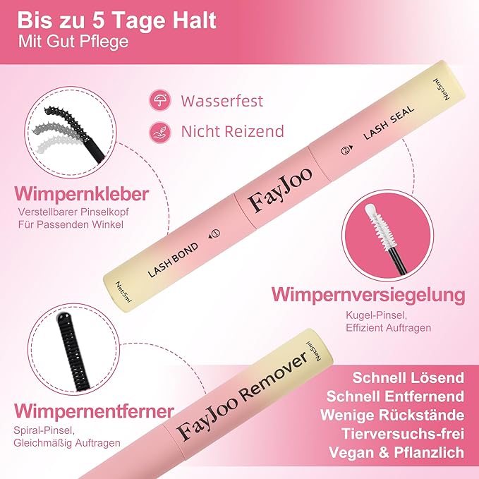 Wispy Spiky Soft Lash Clusters Kit, C Curl 8-18mm, Thin Fiber with 0.05mm Invisible Band, DIY Salon Eyelash Extension Kit with Bond Seal Remover Tweezers, Lightweight, FayJoo FLICKER 11 Kit