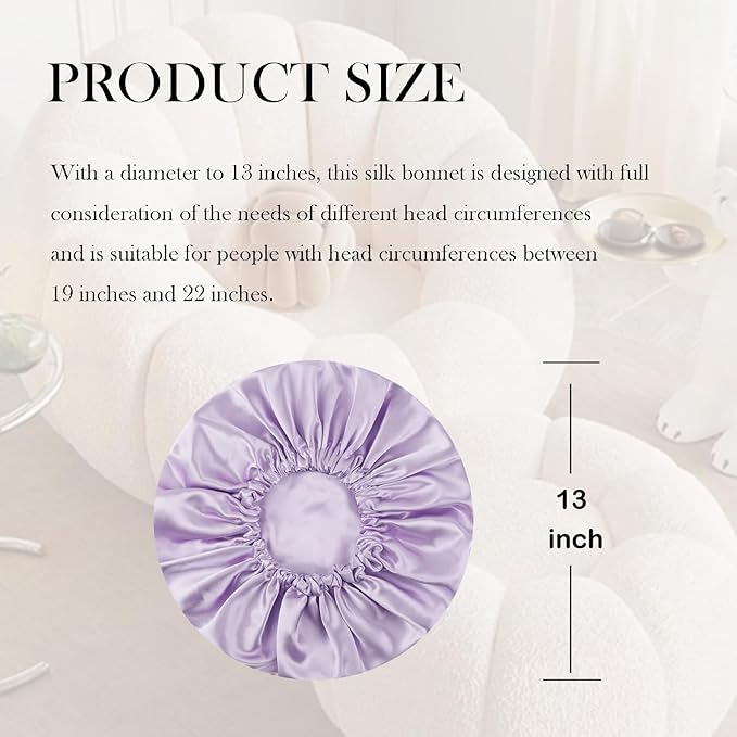 Satin Bonnet Double Layer Silk Bonnet for Sleeping Women Hair Care for Natural Curly