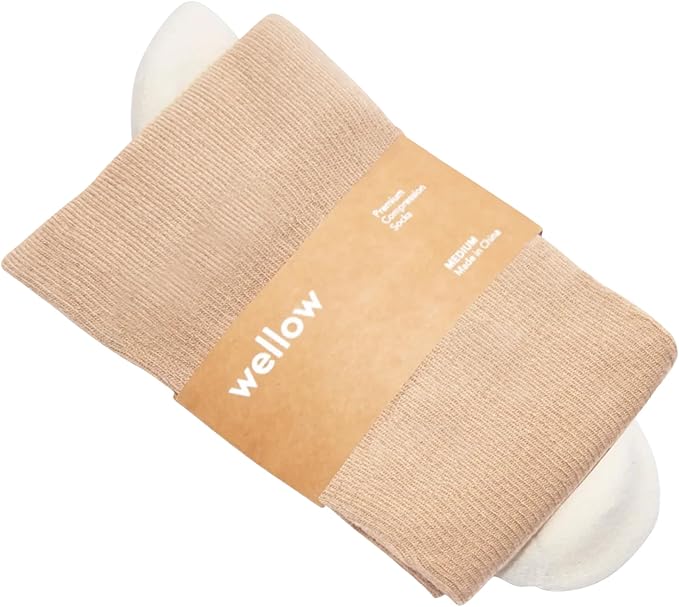 Wellow Premium Socks (Compression Socks - Regular) for Men & Women, Made with Viscose from Bamboo, Knee High, 18-25 mmHg